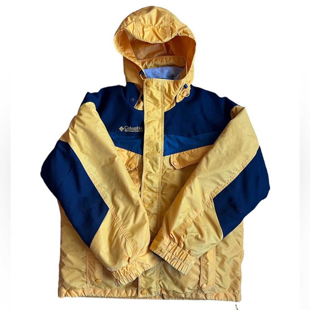 Mens Yellow & Navy 2 in 1 Columbia Skiing Jacket